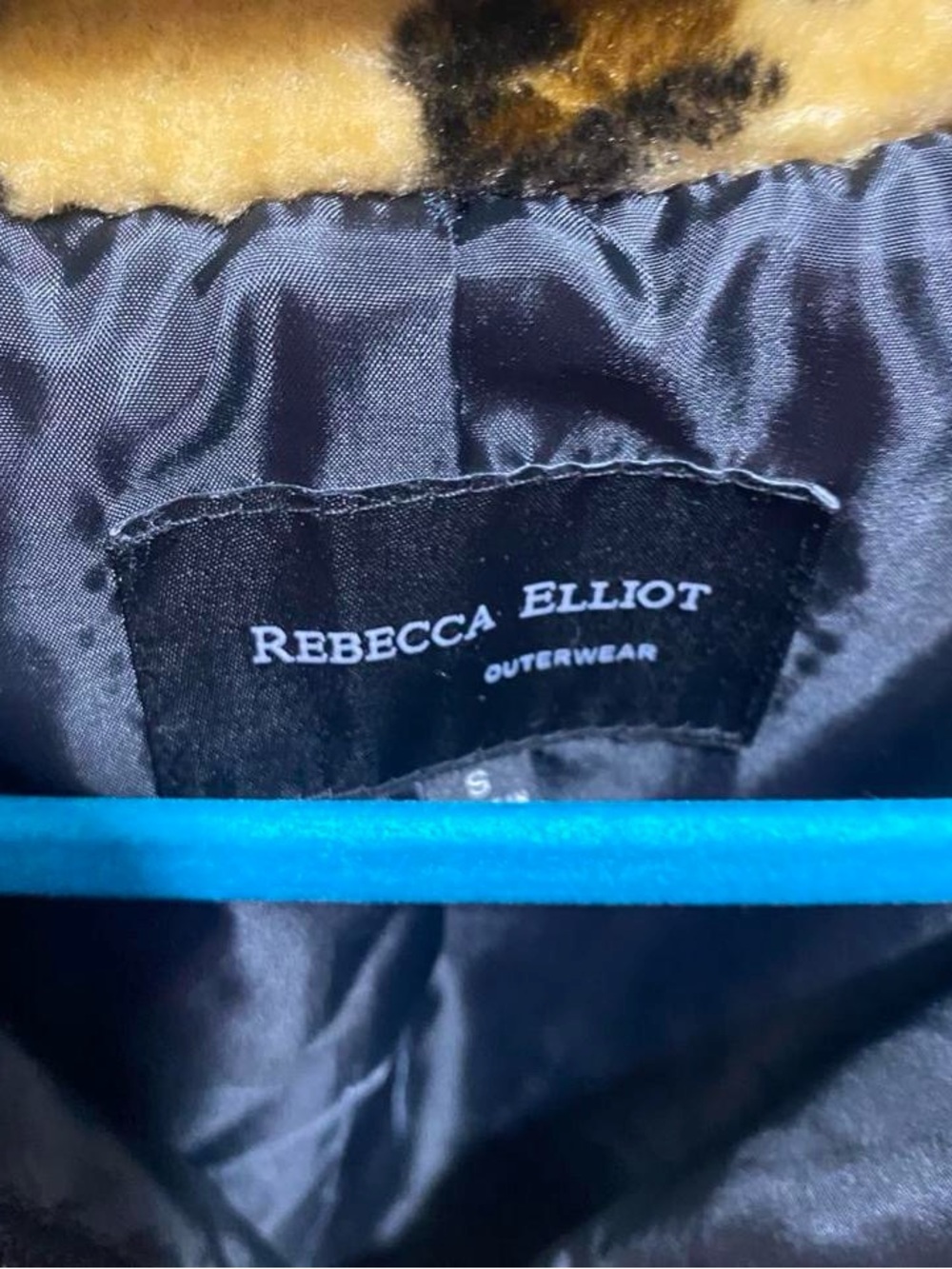 Rebecca Elliott Leopard Print Faux Fur Vest - Tan/Black - Picture 2 of 2
